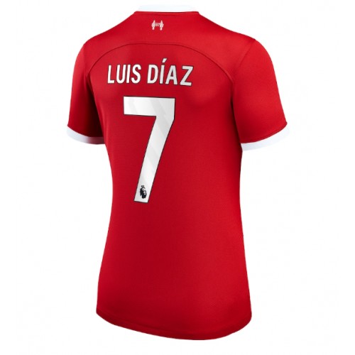 Dámy Fotbalový dres Liverpool Luis Diaz #7 2023-24 Domácí Krátký Rukáv
